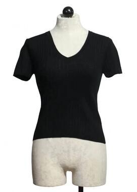 NEW COLORUSH women's barefoot drift rib v tee in black